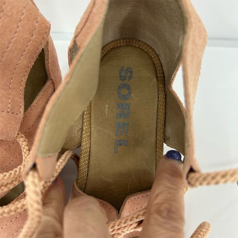 Sorel Women's Joanie II Lace Wedge Sandals Pink Blush Size 8.5 Gladiator - Picture 4 of 13